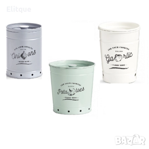 Ретро комплект за съхранение на картофи, чесън и лук, снимка 5 - Други стоки за дома - 52744287