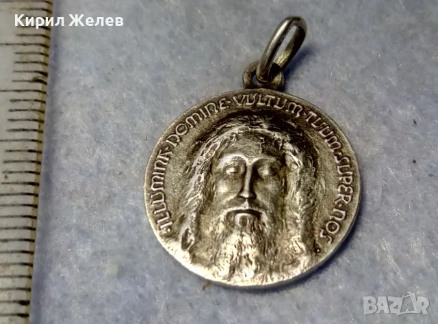 ИИСУС ХРИСТОС Стара РИМОКАТОЛИЧЕСКА СРЕБЪРНА ИКОНКА СРЕБРО 800 ДВУСТРАННА Художествена РАБОТА 78622