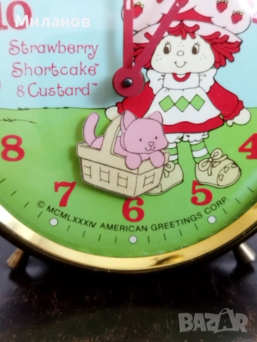 Стар анимиран будилник, настолен часовник, снимка 3 - Антикварни и старинни предмети - 54099730