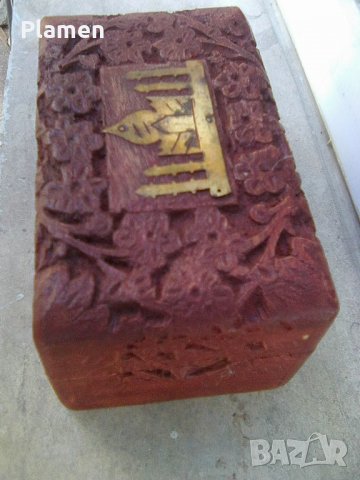 Индийска кутия дърворезба, снимка 4 - Други ценни предмети - 37401892