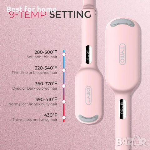 Маша за коса - TYMO ROVY Beach Waves Curling Wand, йонна маша за дълбоки къдрици , снимка 7 - Маши за коса - 54069621