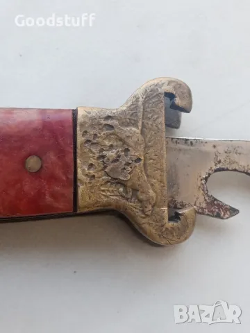 Стар джобен нож, ловен, патрони, бронз, куче, Rrr

, снимка 6 - Антикварни и старинни предмети - 47890826