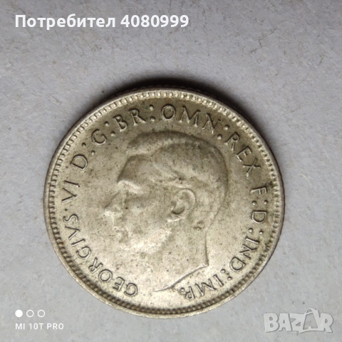 Австралия 6 пенса 1948, снимка 4 - Нумизматика и бонистика - 54212442