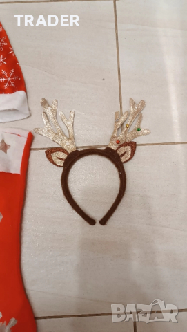 Коледни шапки чорапи диадема Коледа, снимка 7 - Други - 38546214