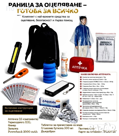 Раница за оцеляване - готова за всичко