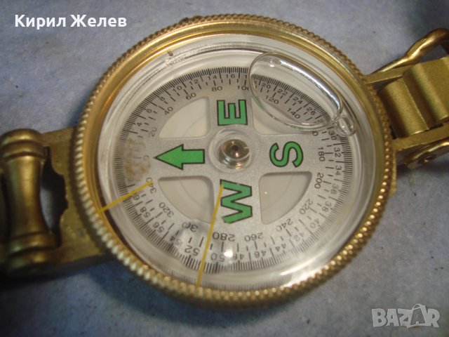 СТАР МЕТАЛЕН ПРЕЦИЗЕН КОМПАС АЛУМИНИЕВ КОРПУС 16767, снимка 3 - Антикварни и старинни предмети - 38107864