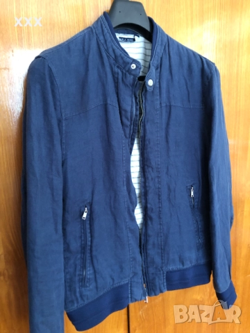 Zara Man ленено яке, снимка 3 - Якета - 51869887