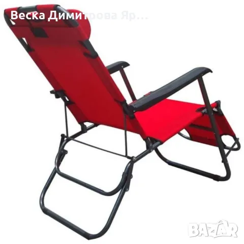 Градински сгъваем шезлонг Muhler, снимка 4 - Градински мебели, декорация  - 49908147
