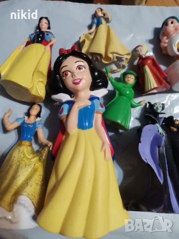 Снежанка и Седемте вещица Джуджета Принц пластмасови играчки фигурки за игра и торта фигурка, снимка 3 - Фигурки - 30355459