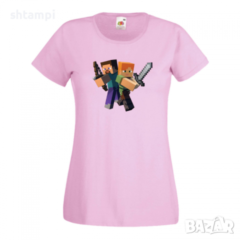 Дамска тениска Minecraft 6 Minecraft,Игра,Забавление,подарък,Изненада,Рожден Ден., снимка 13 - Тениски - 36520890