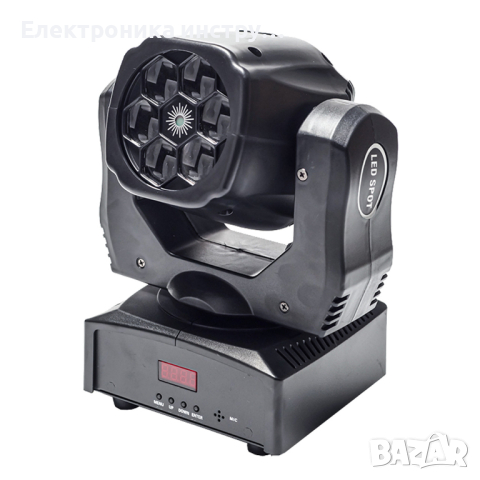 Движеща се глава Mini Six Bee Eye с лазер, снимка 2 - Друга електроника - 44697383