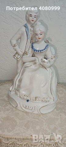 Порцеланова фигура мъж и жена, без маркировка, снимка 2 - Колекции - 51968755