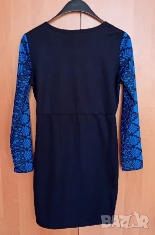 Рокля в синьо и черно, снимка 6 - Рокли - 47849385
