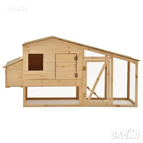 vidaXL Къща за пилета, чам масив, 178x67x92 см(SKU: 170915), снимка 3 - Други стоки за животни - 55989528