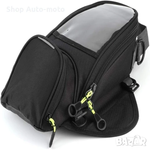 Мото чанта за резервоар Automat, Водоустойчива, Прозрачен прозорец, Черна, снимка 2 - Аксесоари и консумативи - 51356475