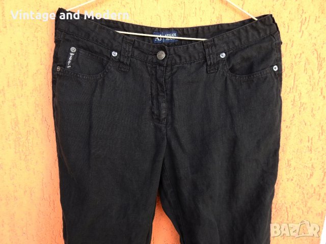 ARMANI оригинален дамски ленен панталон W31" (L) панталони, снимка 2 - Панталони - 34339683