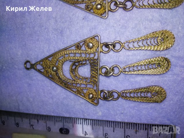 ПРЕКРАСНИ СТАРИННИ ВЪЗРОЖДЕНСКИ ОБЕЦИ ФИЛИГРАННО СРЕБРО ВИСОКА ПРОБА МАЙСТОРСКА РЪЧНА РАБОТА 40597, снимка 14 - Антикварни и старинни предмети - 42601260