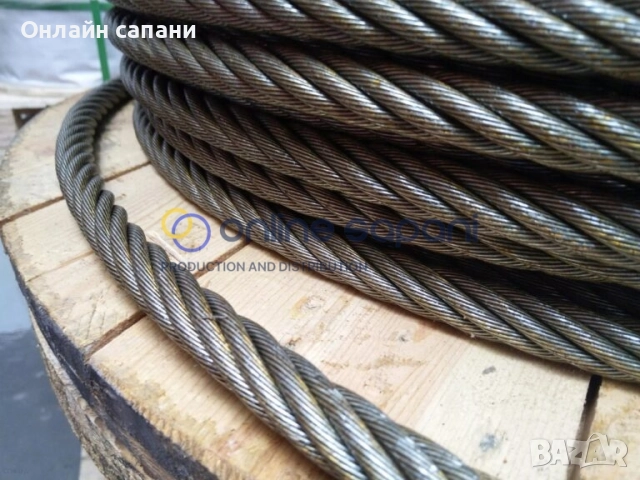 Гъвкаво стоманено въже 6X36WS с органична (конопена) сърцевина, снимка 5 - Други машини и части - 25860602