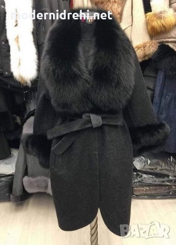 Дамско палто с естествена Лисица , снимка 1 - Палта, манта - 29647928