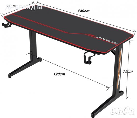Геймърско бюро / офис бюро YT-TF-140Z, снимка 7 - Бюра - 35565368
