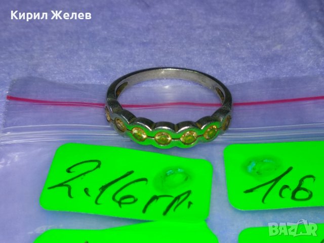 Стар СКЪПОЦЕНЕН СРЕБЪРЕН ПРЪСТЕН СРЕБРО 925 АНГЛИЯ с ЮВЕЛИРНО ФАСЕТИРАН ЖЪЛТ ЗЛАТЕН ТОПАЗ 39895, снимка 10 - Пръстени - 42638207