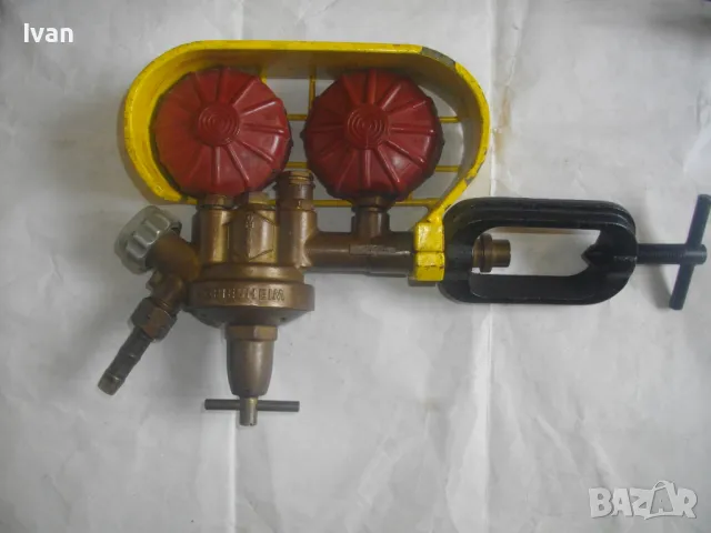 MESSER GRIESHEIM Оригинален РЕДУЦИР ВЕНТИЛ ЗА АЦЕТИЛЕН за оксижен Масивен с предпазна решетка метал, снимка 14 - Други инструменти - 47545903