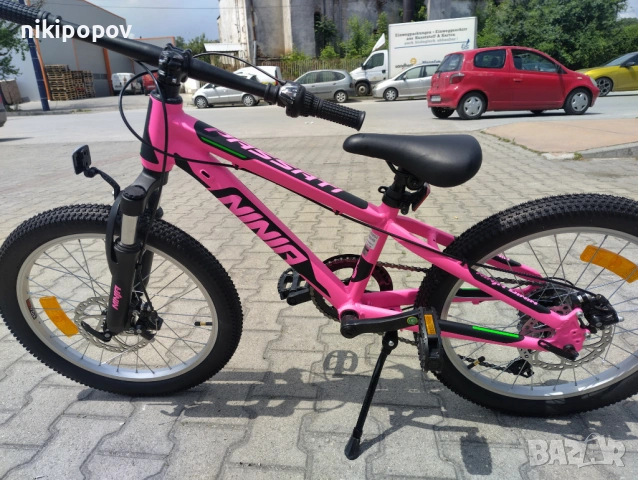 BG Алуминиев велосипед 20" NINJA розов, снимка 8 - Велосипеди - 54334694