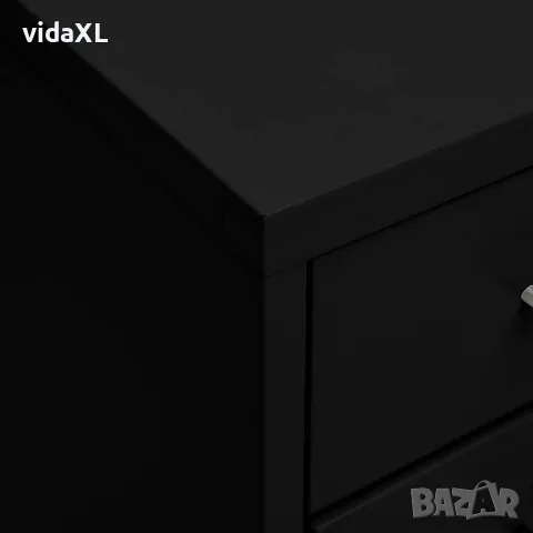vidaXL Мобилен офис шкаф, черен, 28x41x109 см, метал, снимка 7 - Шкафове - 56147102