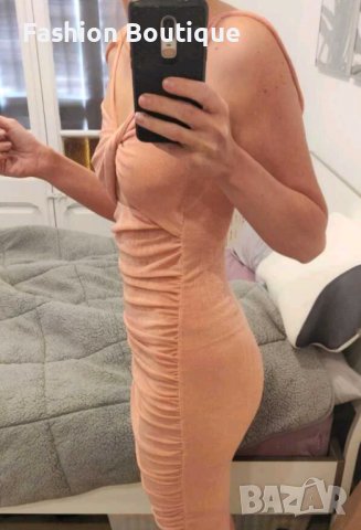 Розова миди рокля, снимка 2 - Рокли - 39107575