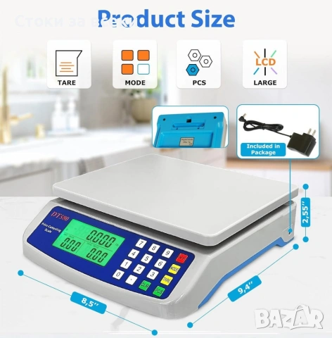 Мини електрическа везна 30 кг DT-580, снимка 7 - Електронни везни - 53309303