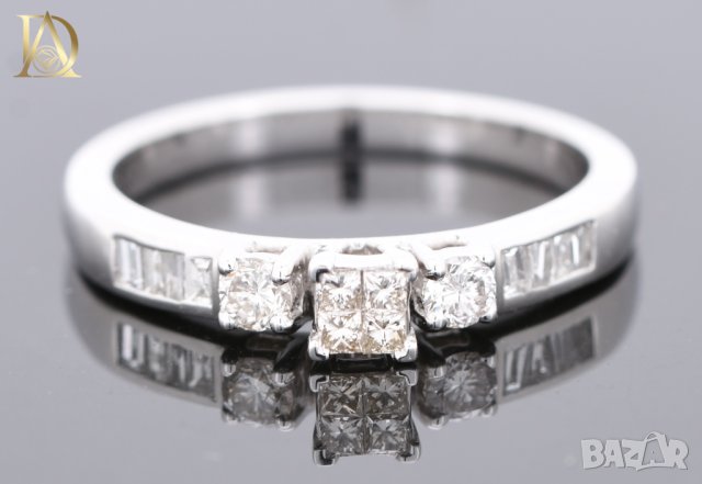 Нов Сет от Два Златни Пръстена с 0.55кт Естествени Нетретирани Диаманти, снимка 3 - Пръстени - 42864172