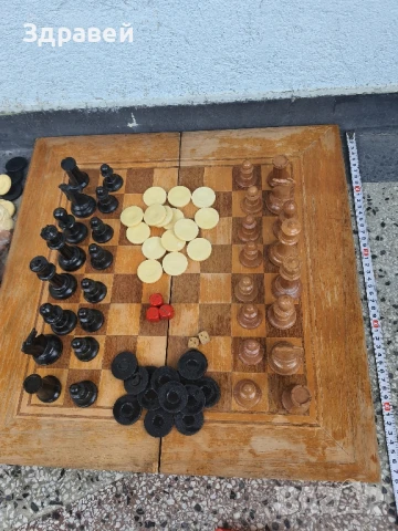 голям дървен шах и табла , снимка 2 - Къмпинг мебели - 50663775