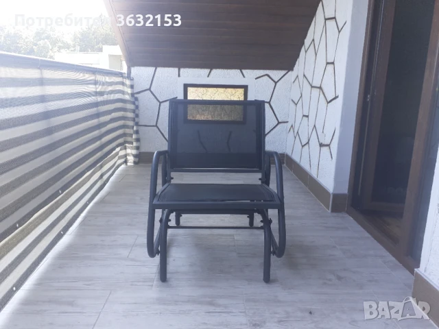 Люлеещ стол шезлонг градински метален , снимка 1