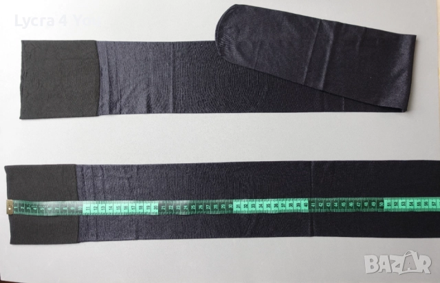 M/L черни лъскави чорапи с ликра и широка плоска лента, снимка 5 - Бельо - 52384166
