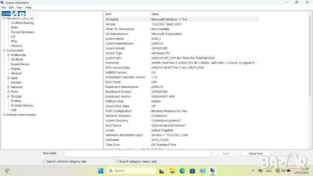 Продавам лаптоп Lenovo x260, снимка 9 - Лаптопи за дома - 44354944