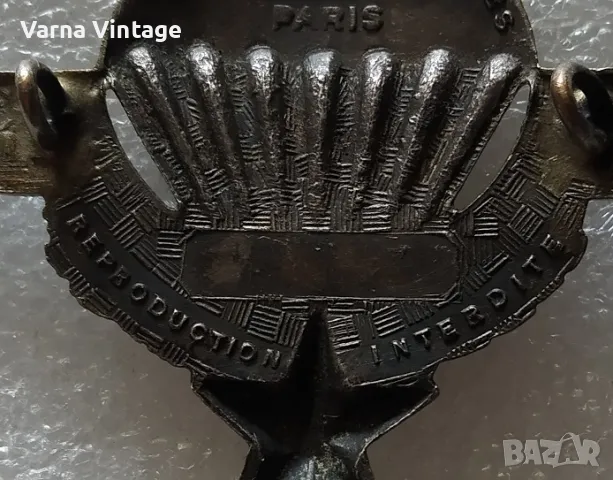 Знак на военен парашутист от сухопътните сили на Франция от 60-те години., снимка 6 - Антикварни и старинни предмети - 48251875
