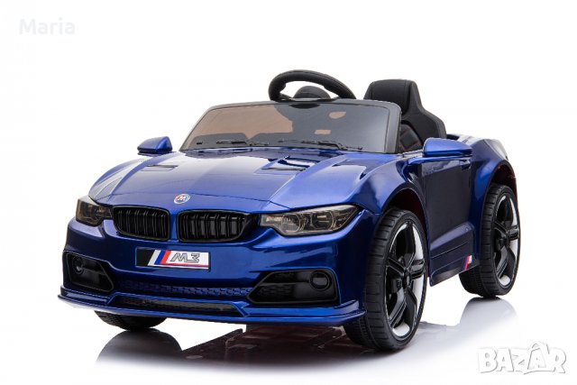 Акумулаторен КОЛА тип BMW M3  Металик боя 12V с меки гуми с Кожена седалка MP3 плейър Модел 2022 г.	, снимка 12 - Детски велосипеди, триколки и коли - 37299379