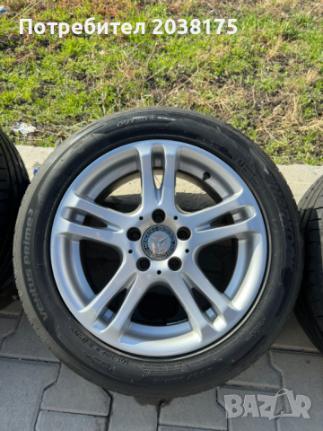 Джанти Mercedes 5x112, 16' с гуми 205x55x16, снимка 5 - Гуми и джанти - 44552359