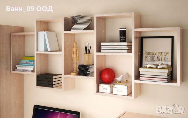 161см! Огромна етажерка за стена в модерен стил, снимка 2 - Етажерки - 40833394