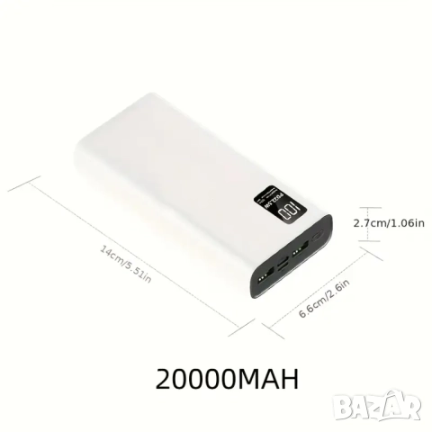 Качествена външна батерия 20000mAh - Power Bank 22.5W - Бързо зареждане, снимка 4 - Външни батерии - 52129633