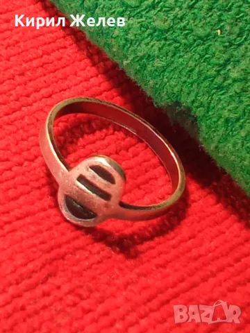 СТАР СТИЛЕН ЕМАЙЛИРАН СРЕБЪРЕН ПРЪСТЕН ЛАКИРАНО СРЕБРО 925 РЪЧНА ИЗРАБОТКА 44348, снимка 13 - Пръстени - 46268880