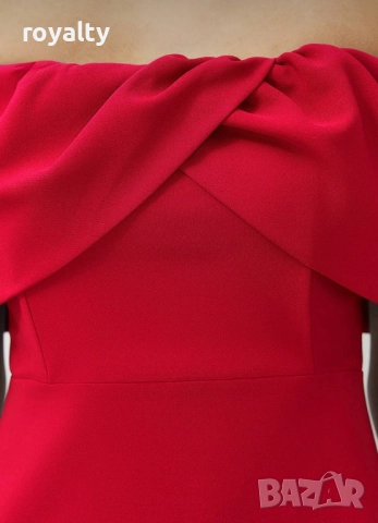 Червена Дамска Рокля , снимка 6 - Рокли - 52884426