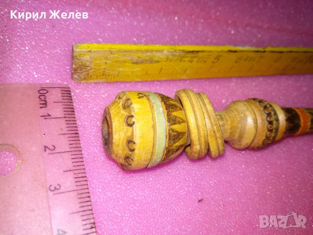 СТАРО ПИРОГРАФИРАНО ДЪРВЕНО ЦИГАРЕ ЕТНО СТИЛ РЪЧНА ИЗАБОТКА 26140, снимка 6 - Други ценни предмети - 44184829