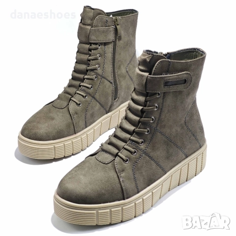 Дамски спортни боти в зелено , снимка 3 - Дамски боти - 52075619