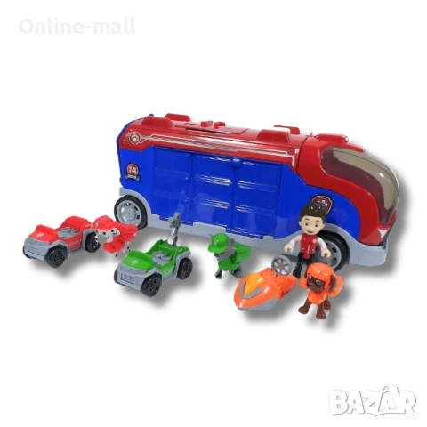 Пес Патрул Камион 40см с Рампa, Звук и Кученца + Райдър, снимка 4 - Коли, камиони, мотори, писти - 51211434