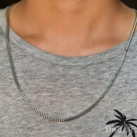 Ланец синджир верижка от медицинска стомана цвят сребро/злато сребърен/златен сребърна/златна куб, снимка 4 - Колиета, медальони, синджири - 37945845