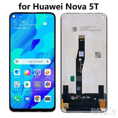 LCD Дисплей за Huawei NOVA 5T (YAL-L21) / Honor 20 + тъч скрийн /Черен/ Оригинал, снимка 1
