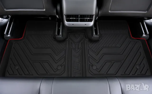 Tesla model Y 3D гумени трислойни всезонни стелки за салона, снимка 7 - Аксесоари и консумативи - 49335235