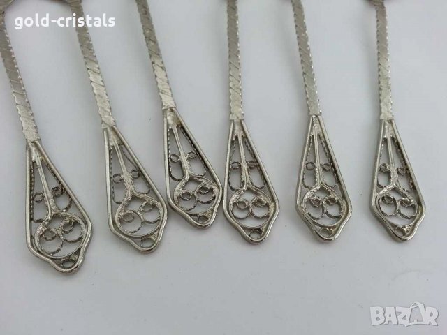  Стари руски лъжички филигран, снимка 8 - Антикварни и старинни предмети - 29571004