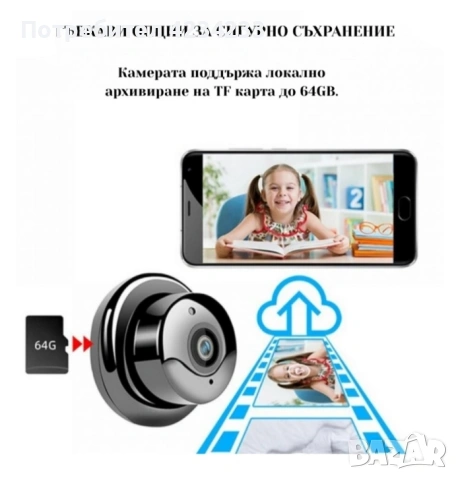 мини камера , снимка 3 - IP камери - 53209796